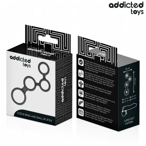 ADDICTED TOYS - PENIS RING Z PRZEGRODAMI NA JÄDRA